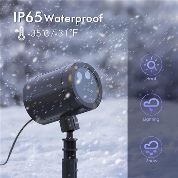 Christmas Projector Lights Outdoor, Waterproof Landscape Spotlight Decorative - Picture 3 of 6
